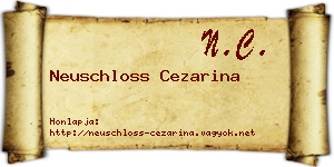 Neuschloss Cezarina névjegykártya